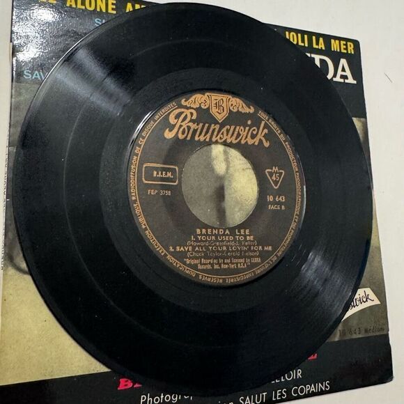 BRENDA LEE ALL ALONE AM I 45 RPM 7" FRENCH EP w/ Picture Sleeve - Picture 6 of 8